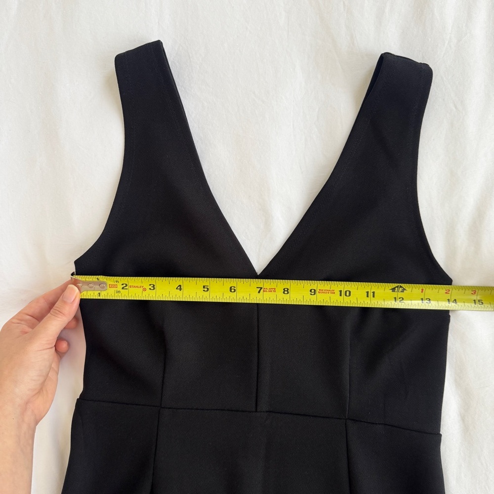 Abercrombie & Fitch Black Plunge Midi Bodycon Dress Size Small Petite - Picture 11 of 13